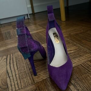 Charles & Keith Purple and Teal Heels